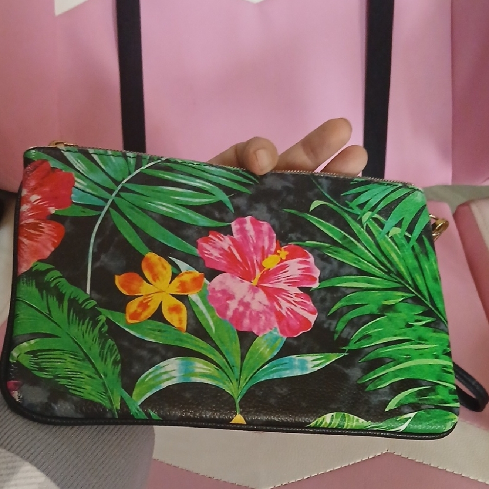 Victoria's Secret Floral Print Wristlet Clutch - Picture 7 of 9